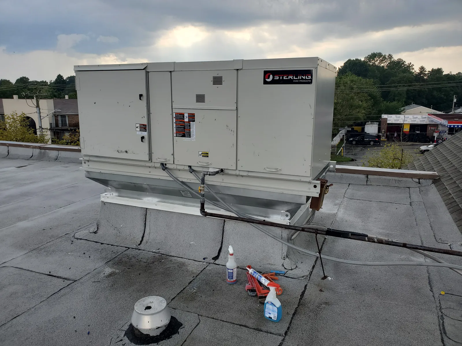 Rooftop HVAC equipment at the Walgreens project