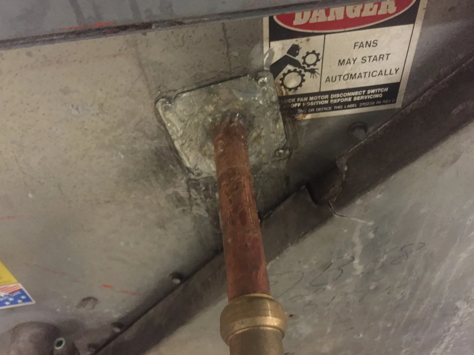 Basement cooling tower replacement, project photo 4